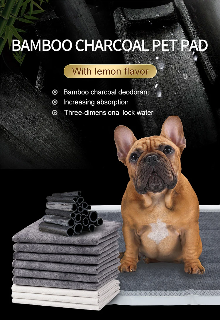 Wholesale Leak-Proof Super Absorbent Disposable Bamboo Charcoal Carbon Pet Training Pad Dog PEE Pad