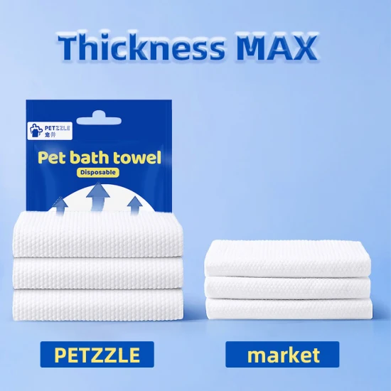 Toalhetes de banho de tecido não tecido para animais de estimação Travle Pet Products