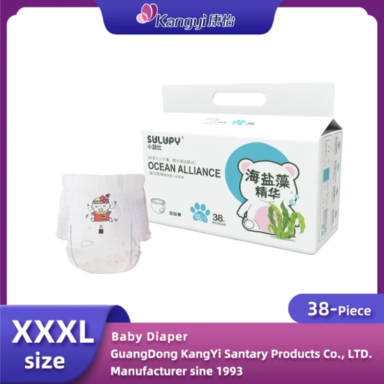 Fabricante Xxxl Baby Products Alta Qualidade OEM ODM Calças Descartáveis ​​Macias Superfície Seca Estilo Fraldas para Bebês