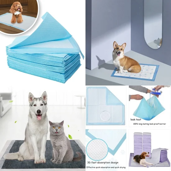 Almofadas para treinamento de cachorros pequenos/grandes tapetes higiênicos para xixi tapetes para gatos